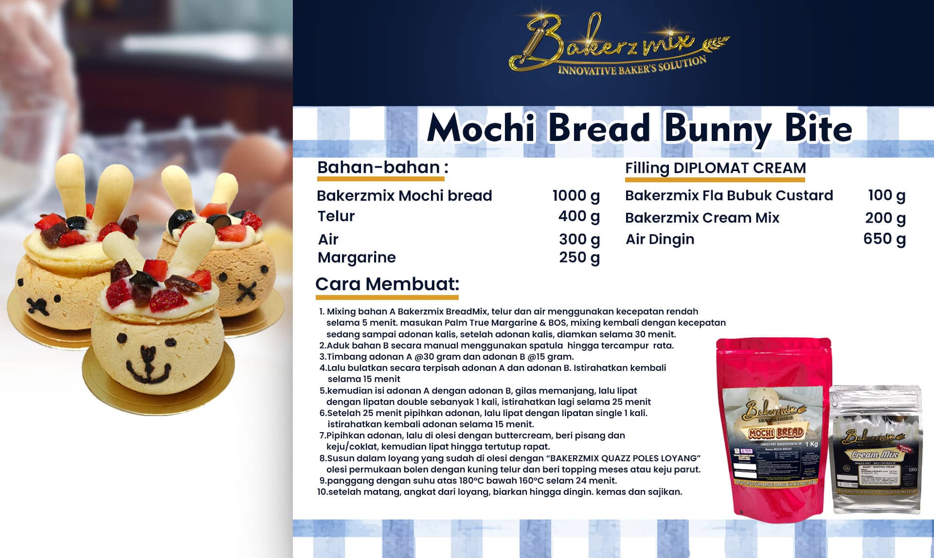 BAKERZMIX MOCHI BUNNY BITE